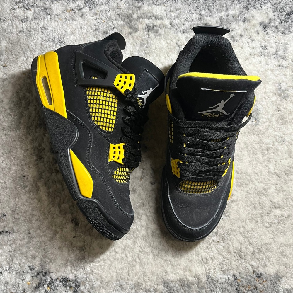 Jordan 4 Retro Thunder 2023 Black Tour Yellow DH6927-017 Mens 8.5